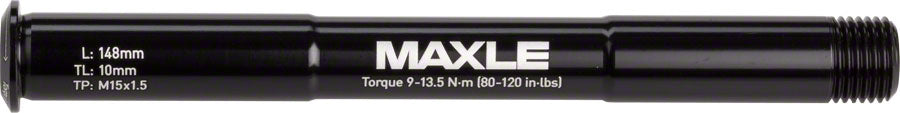 Maxle Stealth Front MTB 15x100mm Length 148mm, Thread 9mm, Pitch M15x1.50 Black