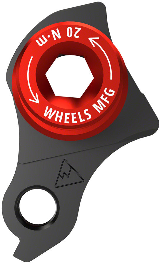 Wheels Manufacturing Universal Derailleur Hanger - 404-1, For Frames designed to accept SRAM UDH, Black/Red - Derailleur Hangers - Universal Derailleur Hanger for SRAM UDH
