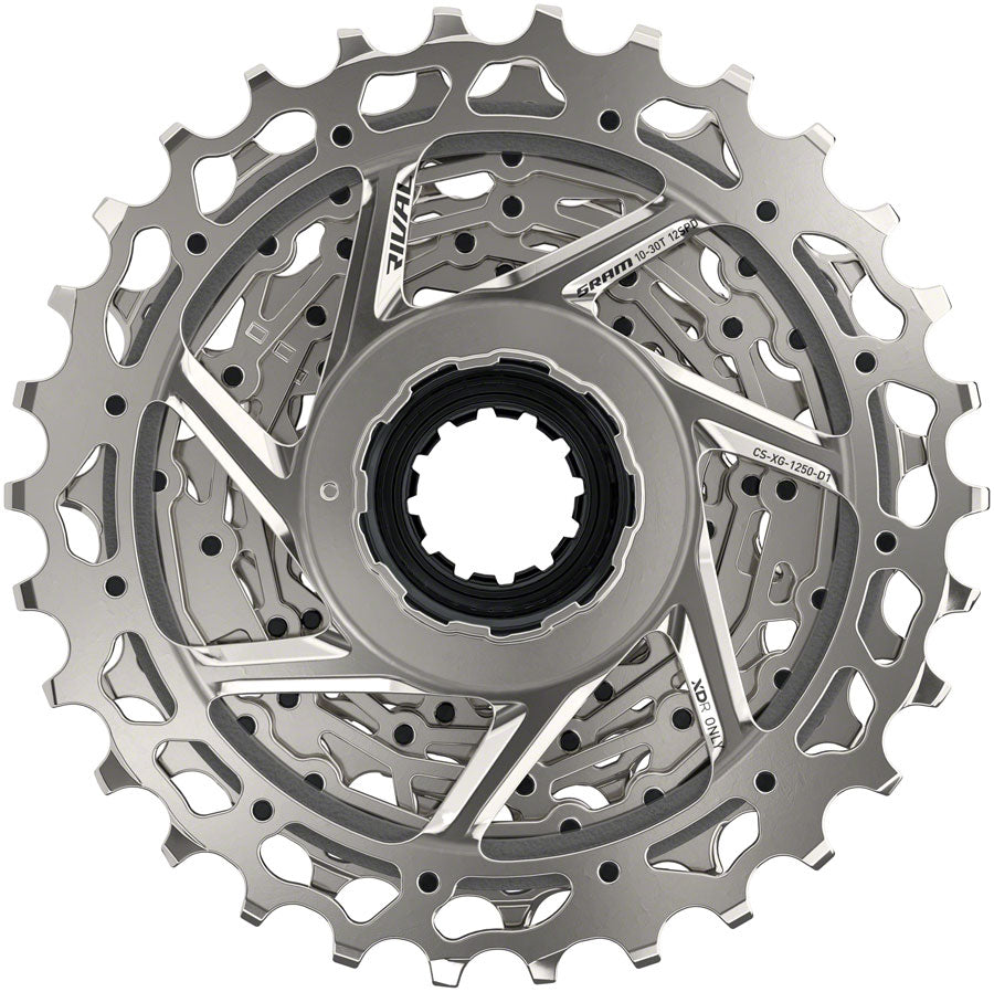 SRAM Rival AXS XG-1250 Cassette - 12-Speed, 10-30t, Silver, For XDR Driver Body, D1 - Cassettes - Rival AXS XG-1250 12-Speed Cassette