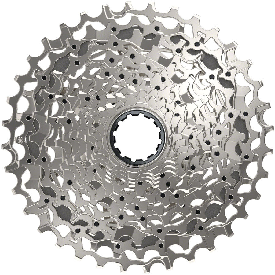 SRAM Rival AXS XG-1250 Cassette - 12-Speed, 10-36t, Silver, For XDR Driver Body, D1 MPN: 00.2418.116.001 UPC: 710845864728 Cassettes Rival AXS XG-1250 12-Speed Cassette