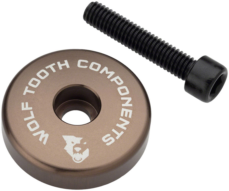 Wolf Tooth Stem Cap - Espresso, with 5mm Spacer MPN: STEMCAP5MMESP UPC: 810006806441 Headset Top Cap Stem Cap