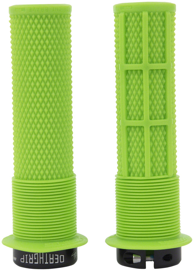 DMR DeathGrip Flanged Grips - Thick, Lock-On, Sick Green