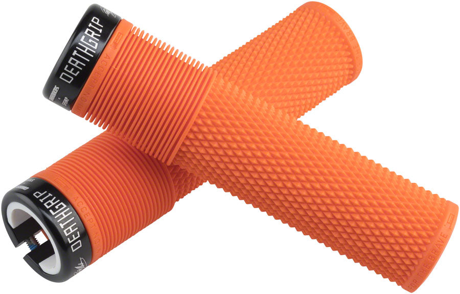DMR DeathGrip Flangeless Grips - Thick, Lock-On, Orange - Grip - DeathGrip Flangeless Grips