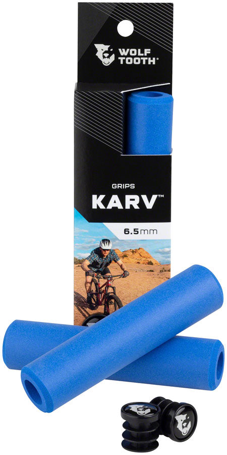 Wolf Tooth Karv Grips - Blue MPN: KARV-BLU UPC: 810006800814 Grip Karv Grips