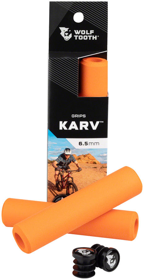 Wolf Tooth Karv Grips - Orange MPN: KARV-ORG UPC: 810006800845 Grip Karv Grips