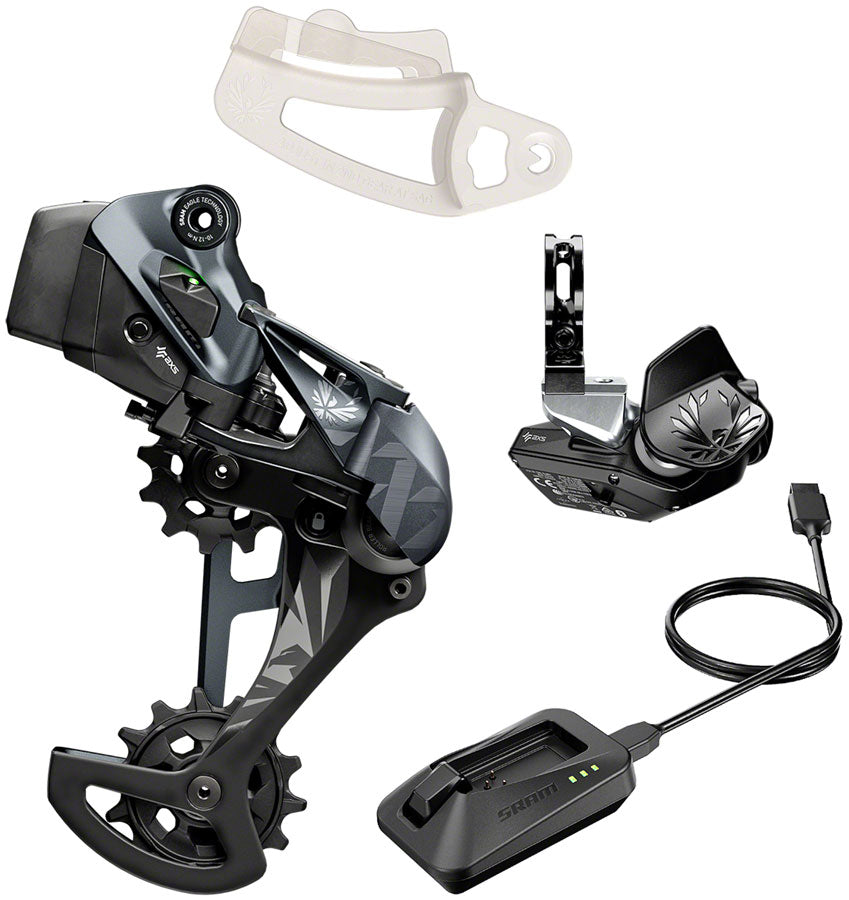 SRAM XX1 Eagle AXS Upgrade Kit - Rear Derailleur for 52t Max, Battery, Eagle AXS Rocker Paddle Controller with Clamp,