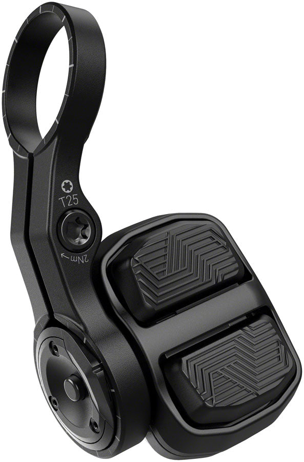 SRAM AXS T-Type POD Electronic Controller - Left or Right Mount, Discrete Clamp, 2-Button, Black