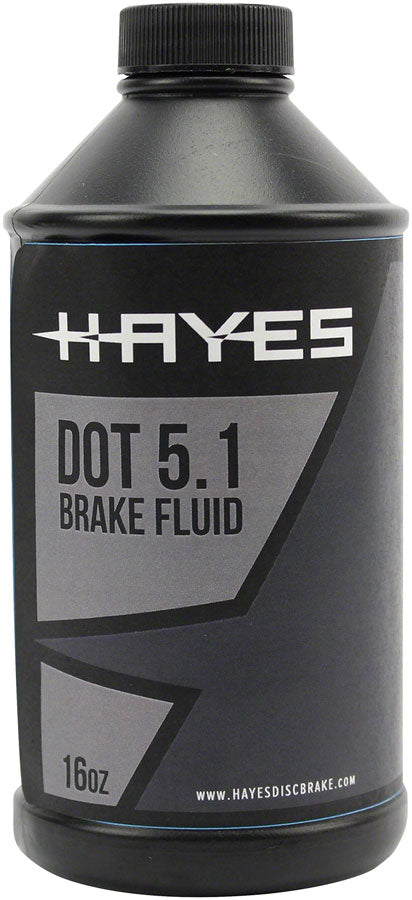 Hayes Dot 5.1 Brake Fluid 16 OZ MPN: 98-36144 UPC: 844171072868 Disc Brake Fluid Dot 5.1 Brake Fluid