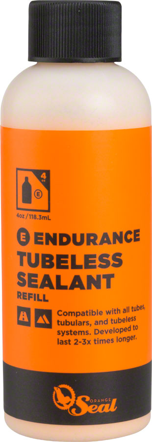 Orange Seal Endurance Tubeless Tire Sealant Refill - 4oz MPN: 60413 UPC: 810026604133 Tubeless Sealant Endurance Tubeless Tire Sealant