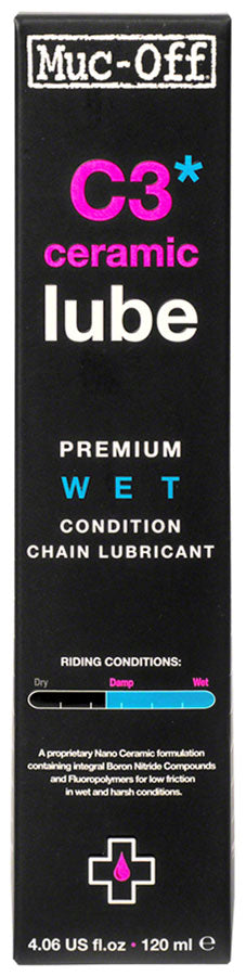 Muc-Off C3 Wet Ceramic Bike Chain Lube - 120ml, Drip MPN: 870 Lubricant C3 Wet Ceramic Bike Chain Lube