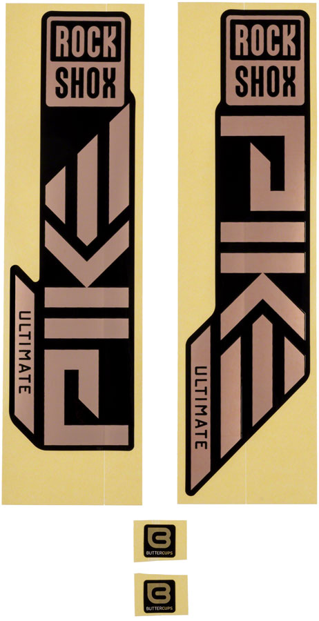 RockShox Fork Decal Kit - Pike Ultimate, 27.5"/29", Matte Copper Foil For High Gloss Black (2023+) MPN: 11.4018.105.063 UPC: 710845878695 Sticker/Decal Fork Decal Kits