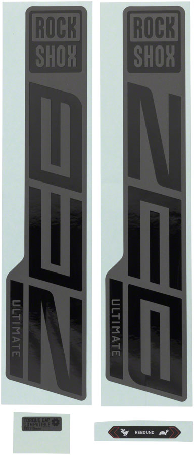 RockShox Fork Decal Kit - ZEB Ultimate, 27/29", Gloss Black/Matte Gray MPN: 11.4018.105.054 UPC: 710845862779 Sticker/Decal Fork Decal Kits