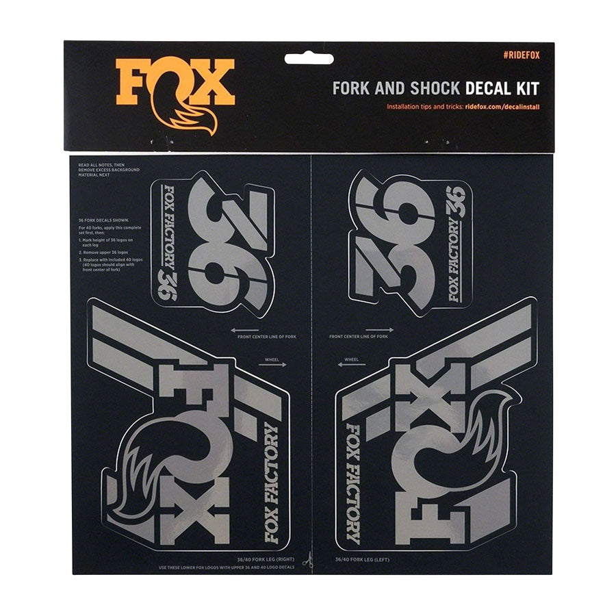 FOX Heritage Decal Kit for Forks and Shocks, Stealth MPN: 803-01-336 UPC: 611056170724 Sticker/Decal Heritage Decal Kit