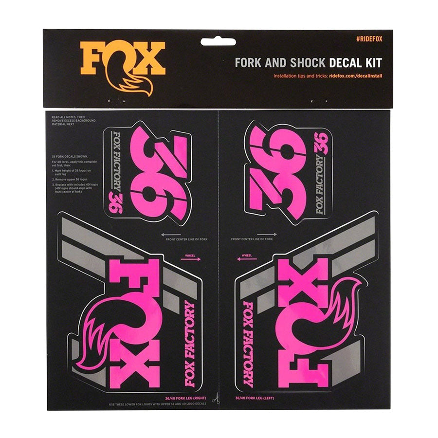FOX Heritage Decal Kit for Forks and Shocks, Pink