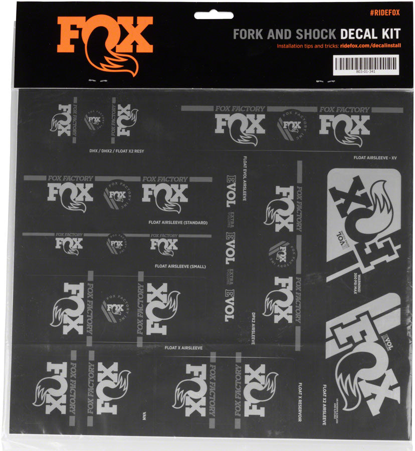 FOX Heritage Decal Kit for Forks and Shocks, Chrome MPN: 803-01-341 UPC: 611056170779 Sticker/Decal Heritage Decal Kit