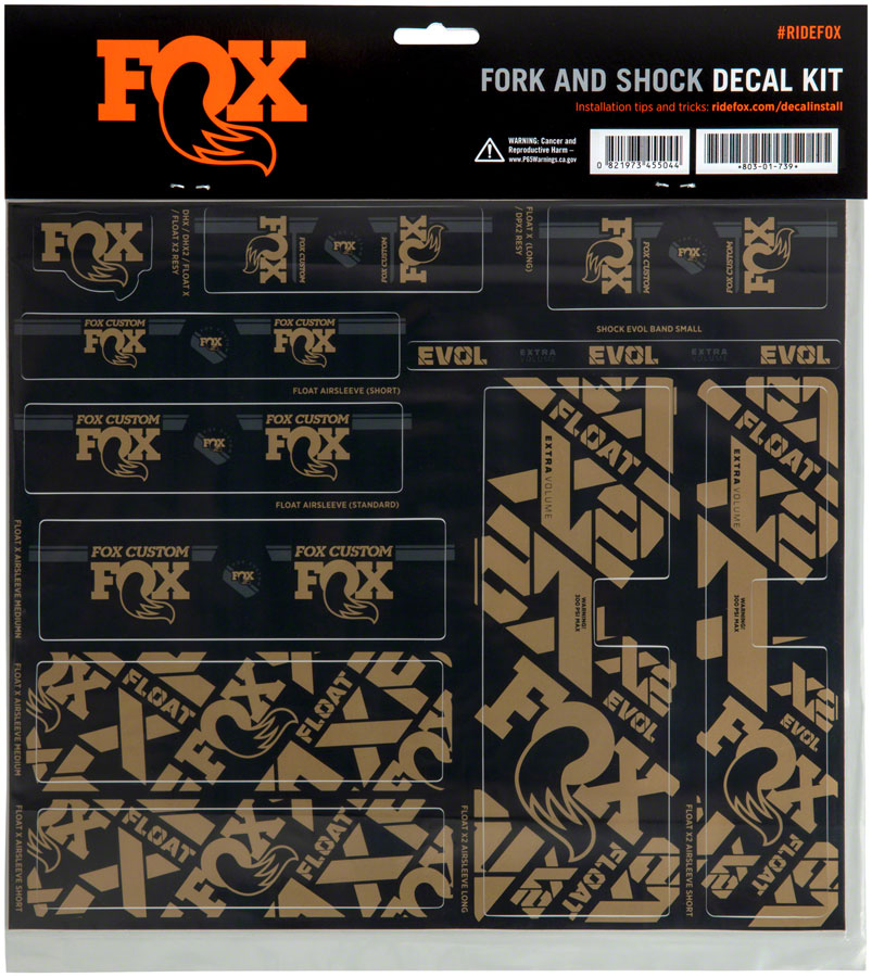 FOX Fork and Shock Decal Kit - Kash MPN: 803-01-733 UPC: 821973454986 Sticker/Decal Fork & Shock Decal Kit