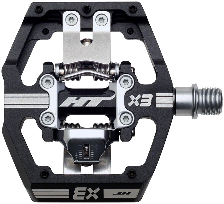HT Components X3 Pedals - Dual Sided Clipless with Platform, Aluminum, 9/16