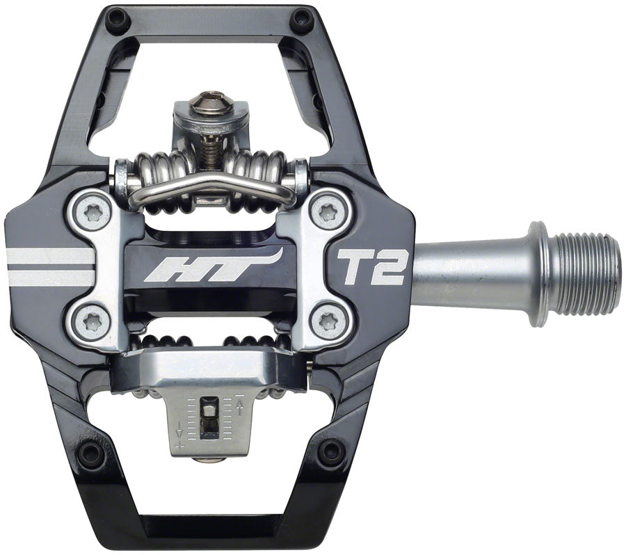 HT Components T2 Pedals - Dual Sided Clipless with Platform, Aluminum, 9/16", Black MPN: 102001T2XXXX2Y02G1X1 Pedals T2 Pedals