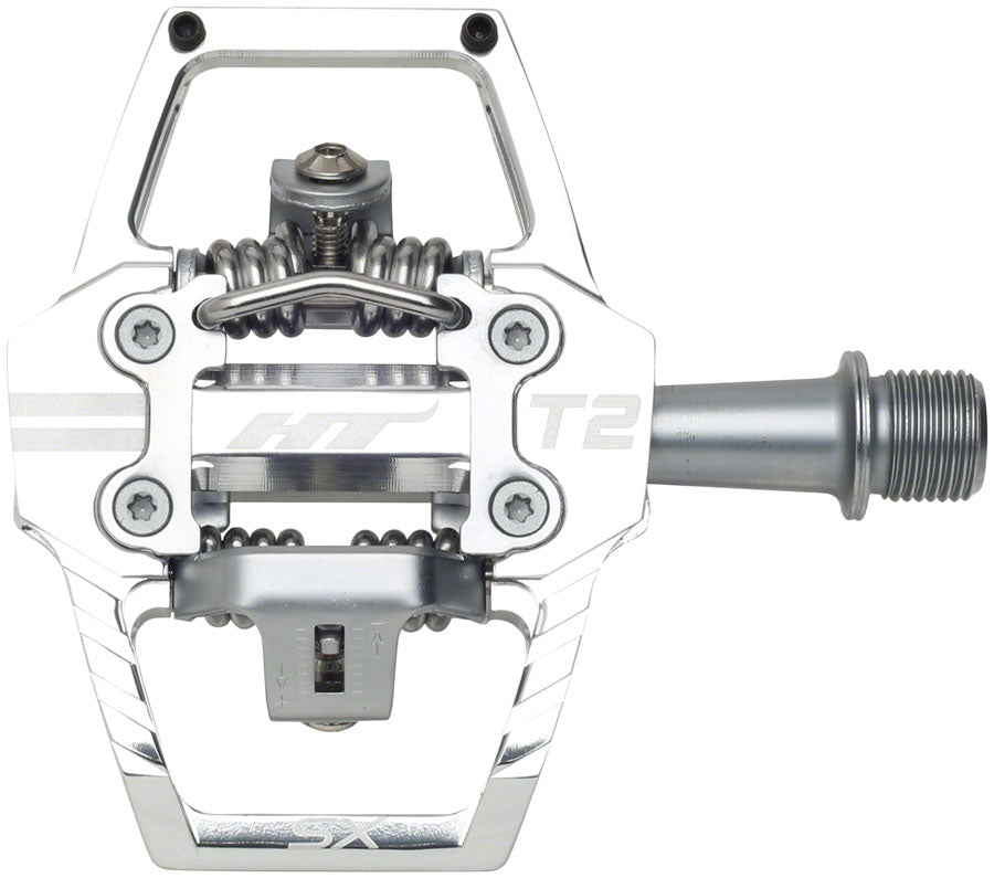 HT Components T2-SX Pedals - Dual Sided Clipless with Platform, Aluminum, 9/16", Silver MPN: 102001T2SXXX2Y01G1X1 Pedals T2-SX Pedals