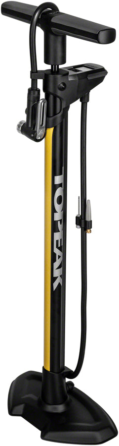 Topeak JoeBlow Pro Digital Floor Pump - 200psi / 13.8bar Digital Gauge, SmartHead DX3, Air Release Button, Black/Yellow