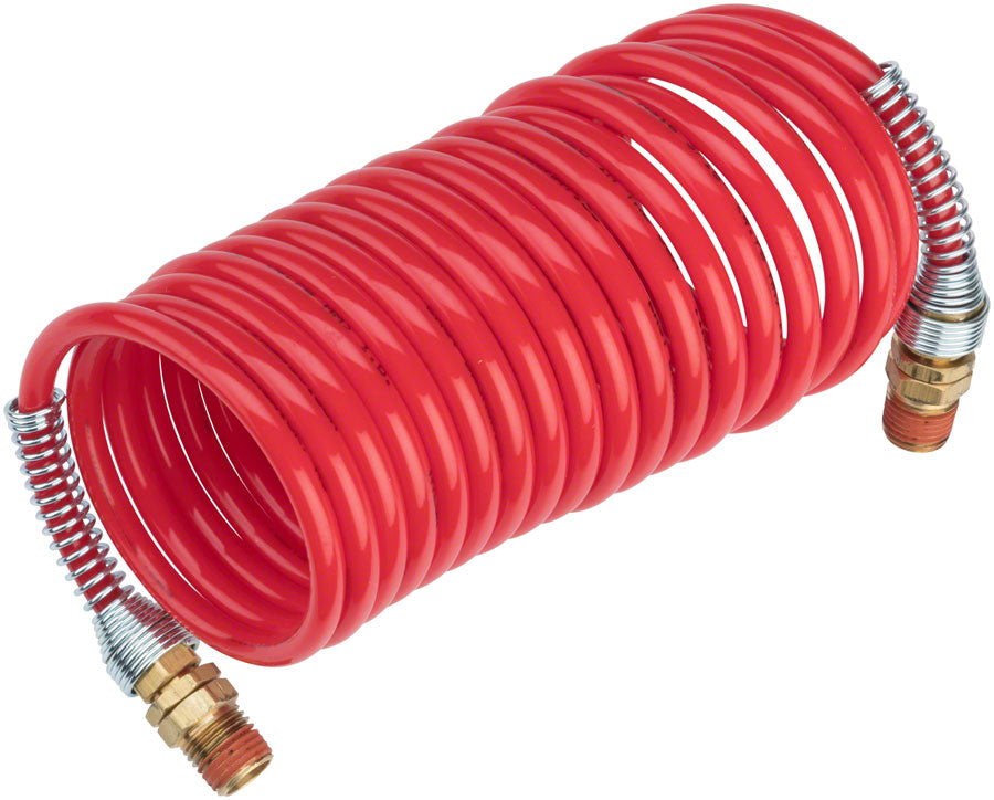 Prestacycle High Pressure Coil Hose: 12-foot, Red