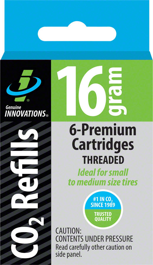 Genuine Innovations 16gram Threaded CO2 Cartridges: 6-Pack