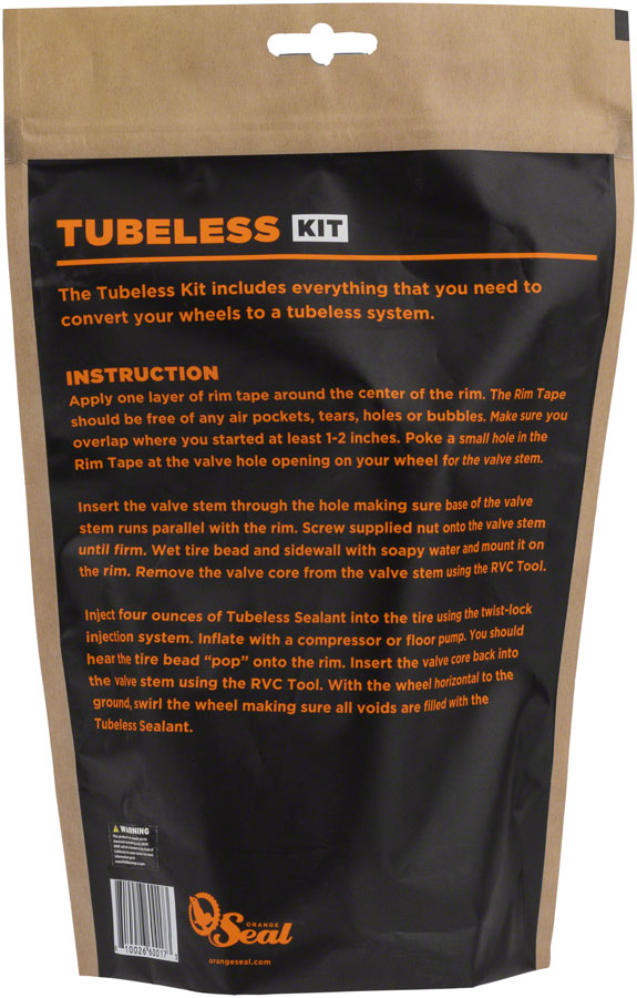 Orange Seal Tubeless Conversion Kit - 24mm Rim Tape - Tubeless Tape - Conversion Kit