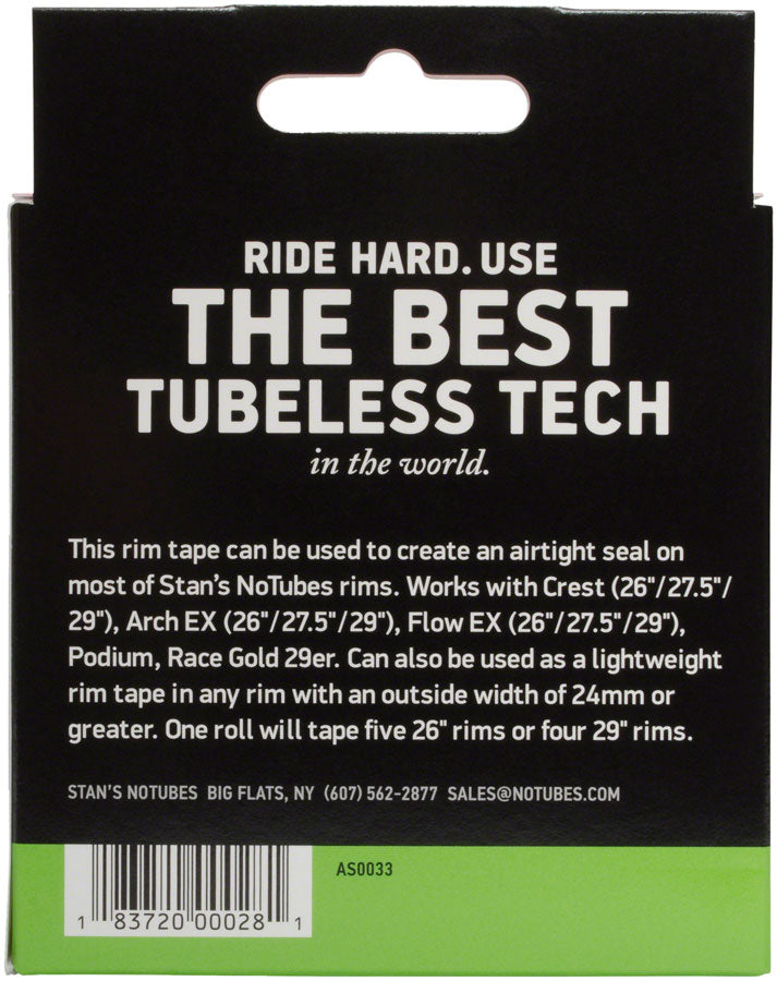 Stan's NoTubes Rim Tape: 25mm x 10 yard roll - Tubeless Tape - Rim Tape