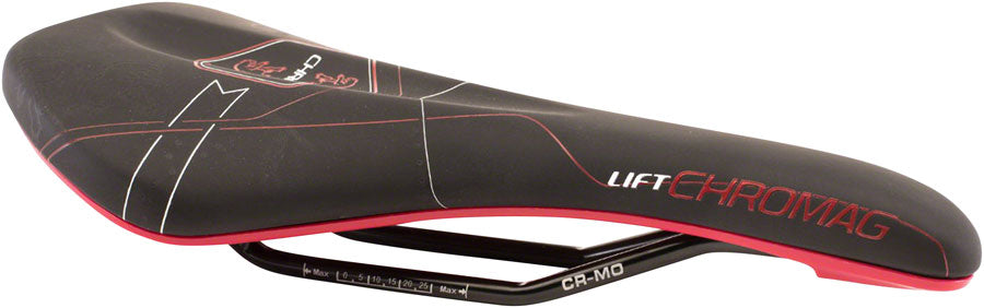Chromag Lift Saddle - Chromoly, Black/Red