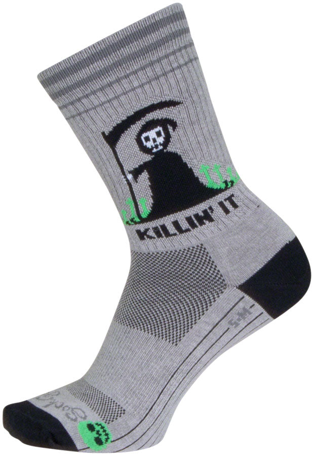 SockGuy Killin' It Crew Sock - 6", Large/X-Large - Sock - Crew Socks