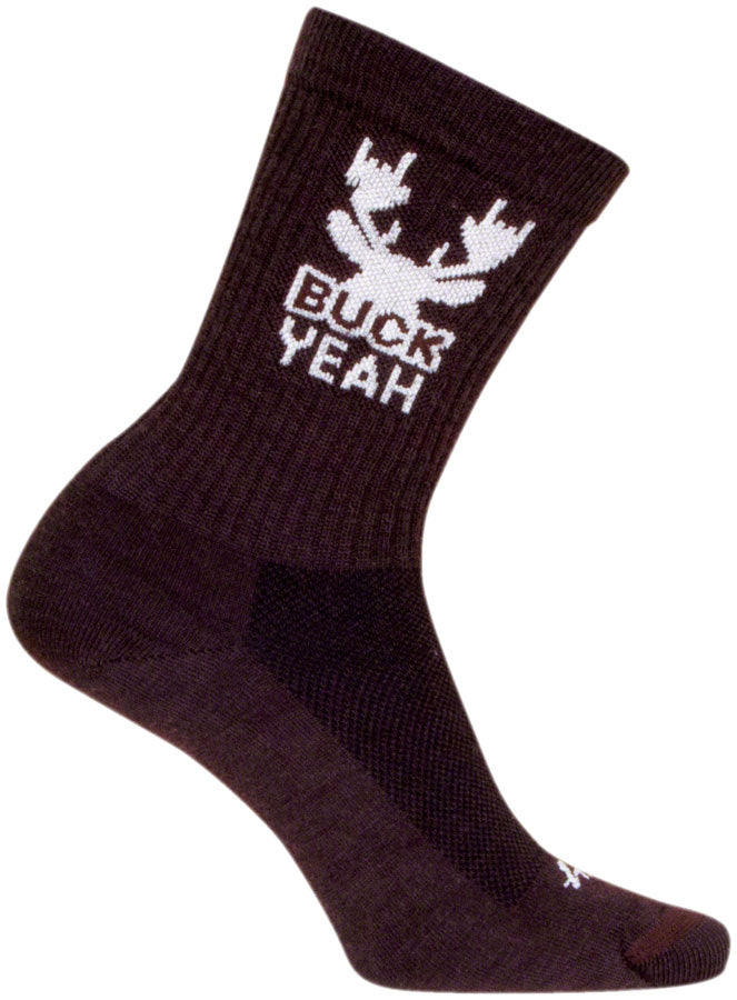 SockGuy Buck Yeah Wool Socks - 6", Large/X-Large - Sock - Wool Socks