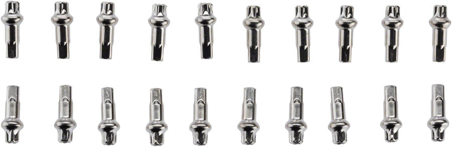 DT Swiss Squorx Pro Head Pro Lock Brass Nipples: 2.0 x 15mm, Silver, Box of 20 MPN: NPBH20150N0020 Spoke Nipple Squorx Spoke Nipples