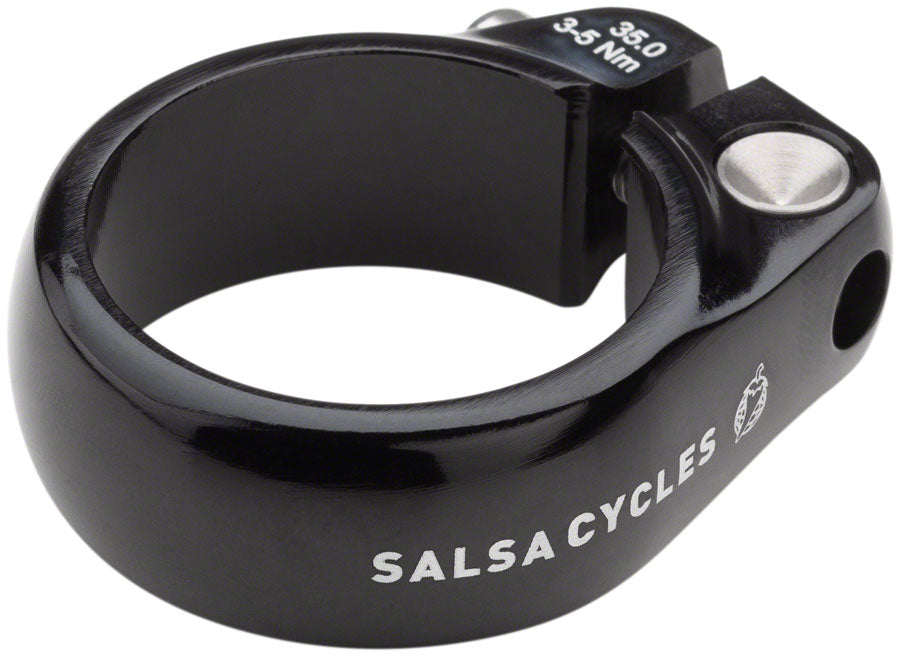 Salsa Lip-Lock Seat Collar 35.0mm Black UPC: 657993172148 Seatpost Clamp Lip-Lock Seat Collar