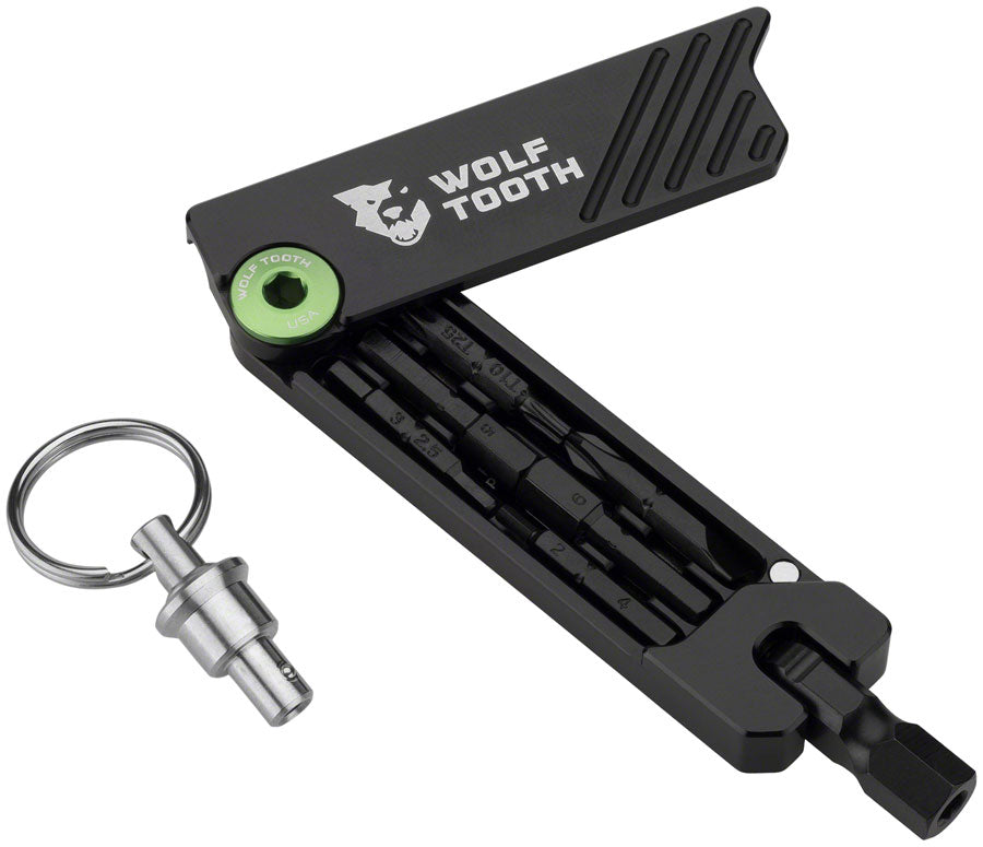 Wolf Tooth 6-Bit Hex Wrench Multi-Tool with Keyring - Green MPN: 6-BIT-KR-GRN UPC: 810006805833 Bike Multi-Tool 6-Bit Hex Wrench Multi-Tool