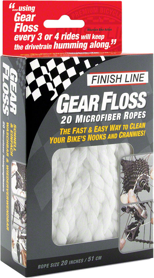Finish Line Gear Floss Microfiber Cleaning Rope MPN: GF0200101 UPC: 036121950047 Cleaning Tool Gear Floss Cleaning Rope