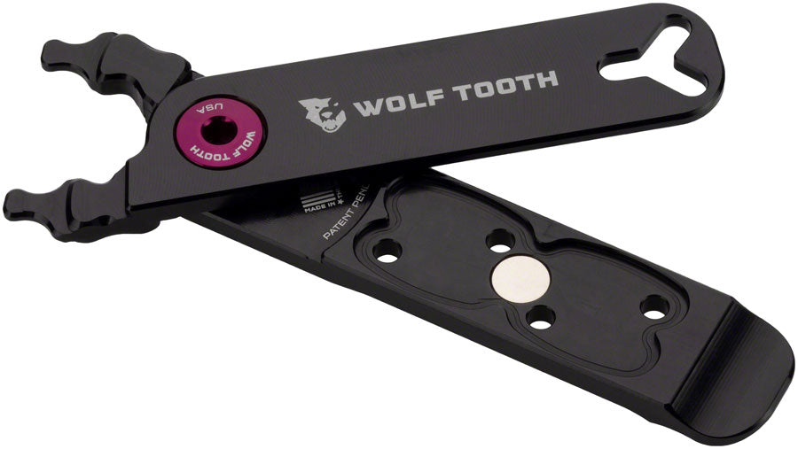 Wolf Tooth Master Link Combo Pliers with Purple Bolt MPN: MLCP-BLK-PRP UPC: 812719028417 Chain Tool Masterlink Combo Pack Pliers