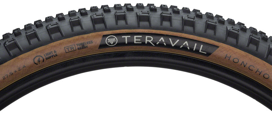 Teravail Honcho Tire - 27.5 x 2.4, Tubeless, Folding, Tan, Light and Supple, Grip Compound - Tires - Honcho Tire