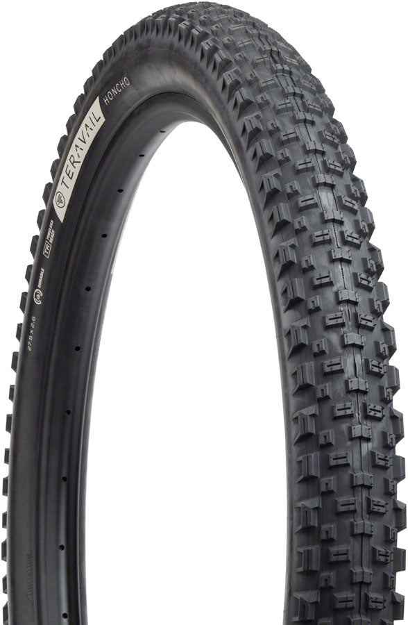 Teravail Honcho Tire - 27.5 x 2.6, Tubeless, Folding, Black, Light and Supple, Grip Compound