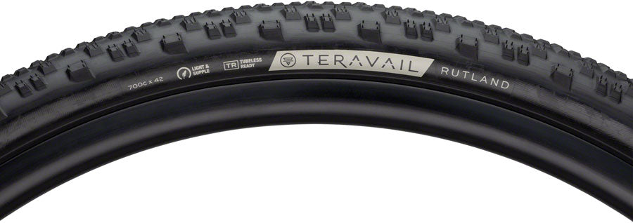 Teravail Rutland Tire - 700 x 42, Tubeless, Folding, Black, Durable - Tires - Rutland Tire