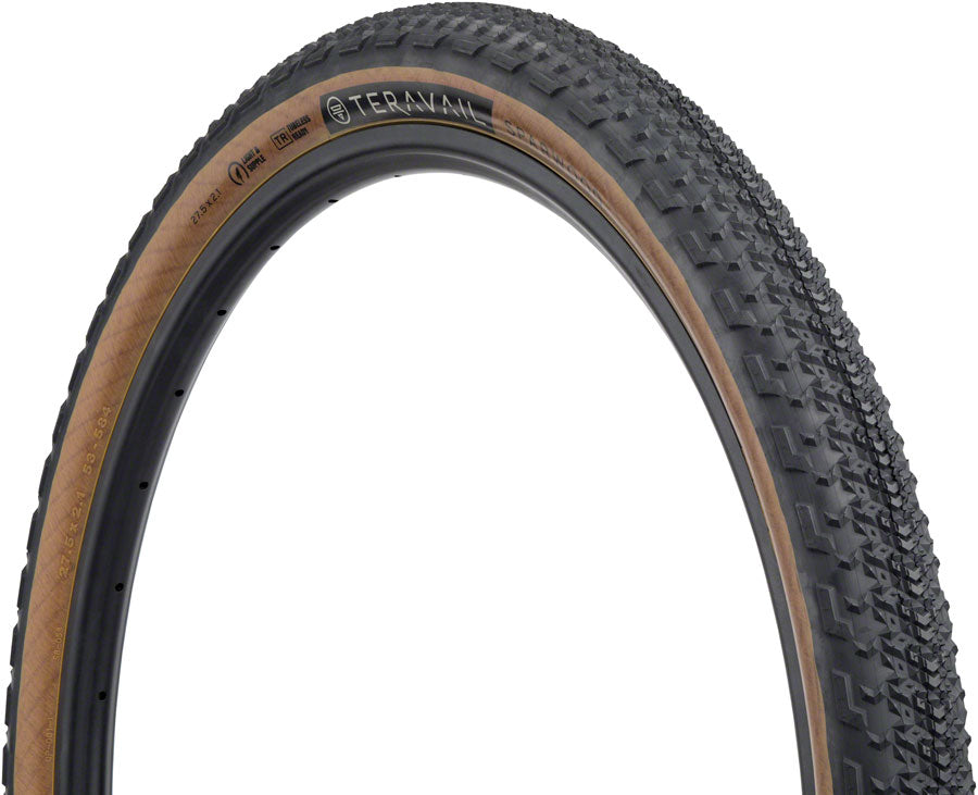 Teravail Sparwood Tire - 27.5 x 2.1, Tubeless, Folding, Tan, Durable, Fast Compound
