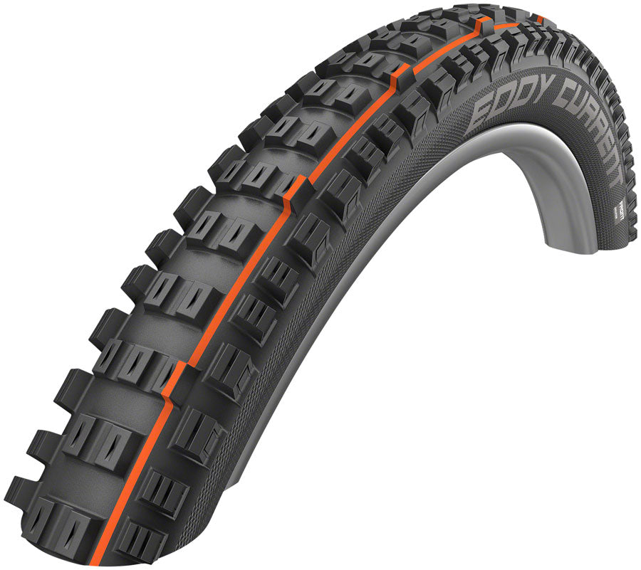 Schwalbe Eddy Current Front Tire - 29 x 2.4, Tubeless, Folding, Black, Super Trail, Addix Soft