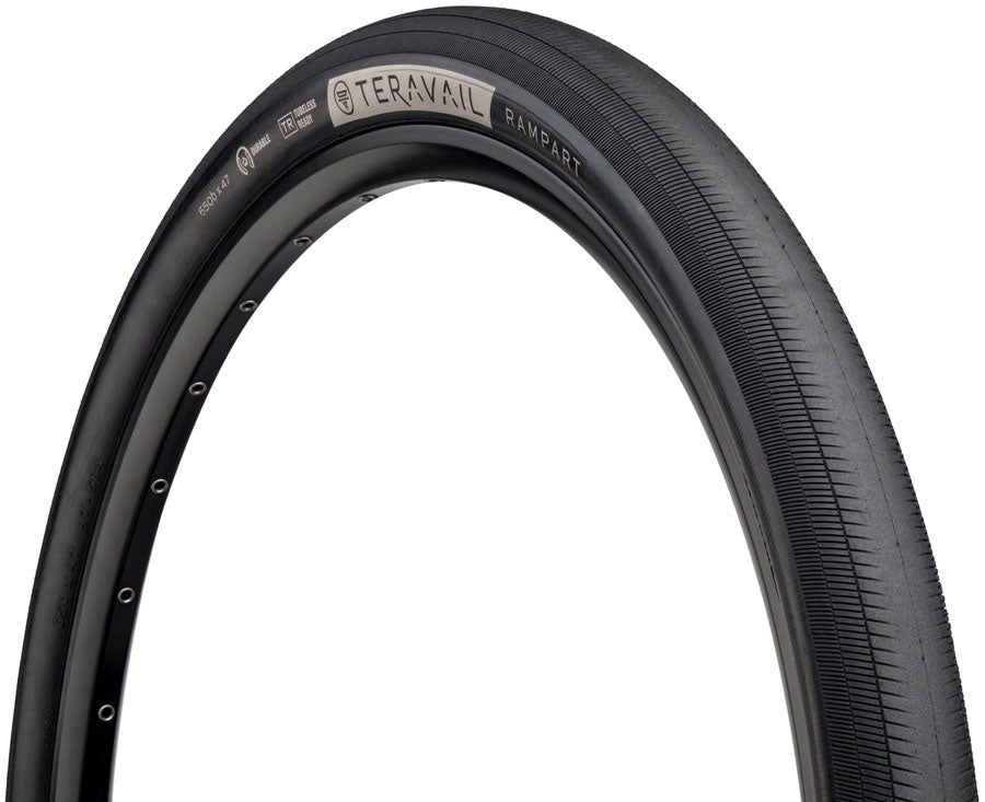 Teravail Rampart Tire - 650b x 47, Tubeless, Folding, Black, Durable, Fast Compound