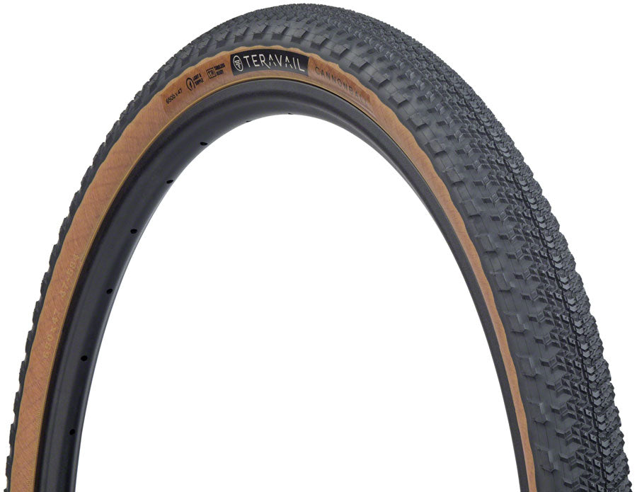 Teravail Cannonball Tire - 650b x 47, Tubeless, Folding, Tan, Durable, Fast Compound