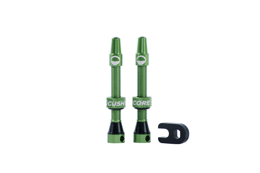 CushCore Valve Set - 44mm, Green MPN: 10007 UPC: 659424991571 Tubeless Valves Tubeless Valves