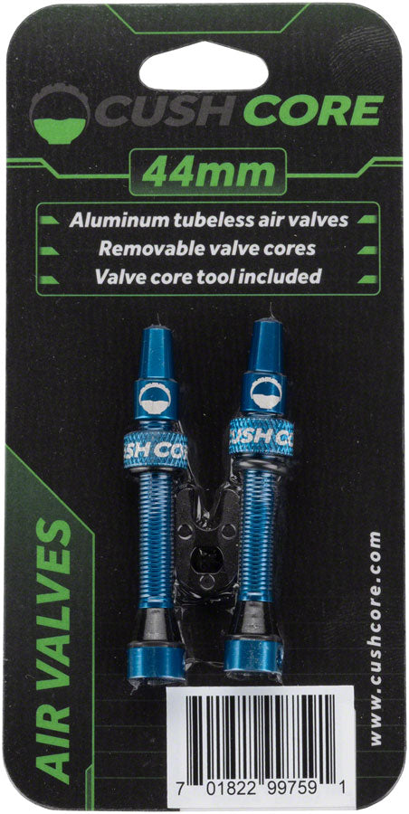 CushCore Valve Set - 44mm, Blue - Tubeless Valves - Tubeless Valves