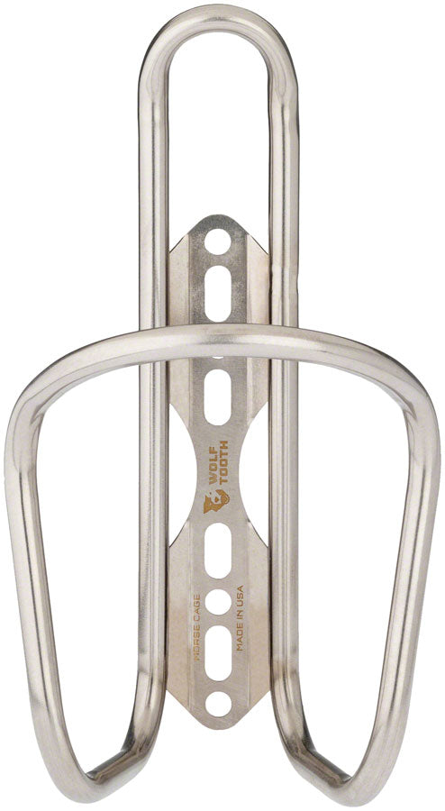 Wolf Tooth Morse  Bottle Cage - Stainless Steel, Silver MPN: MORSE-SS-WT UPC: 810006804942 Water Bottle Cages Morse Cage