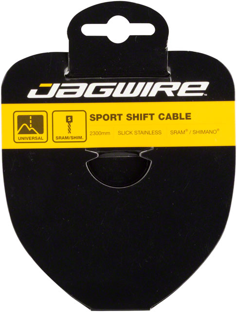 Jagwire Sport Shift Cable - 1.1 x 2300mm, Slick Stainless Steel, For SRAM/Shimano MPN: 73SS2300 Derailleur Cable Sport Shift Cable