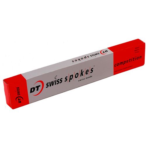 DT Swiss Competition Spoke: 2.0/1.8/2.0mm, 284mm, J-bend, Silver, Box of 100 MPN: SCO020284N0100 Spoke, Bulk Competition Silver Spokes Box of 100