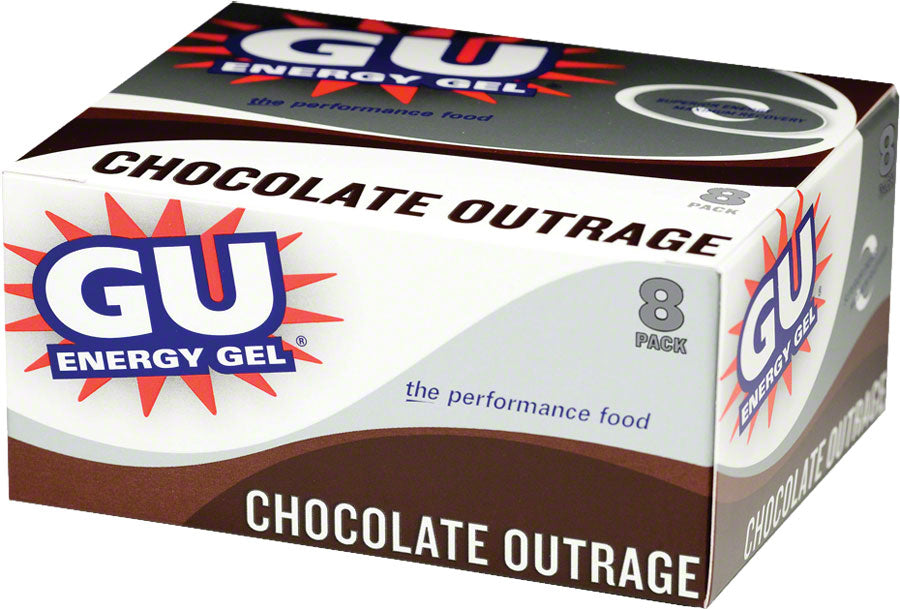 GU Energy Gel - Chocolate, Box of 8 - Gel - Energy Gel
