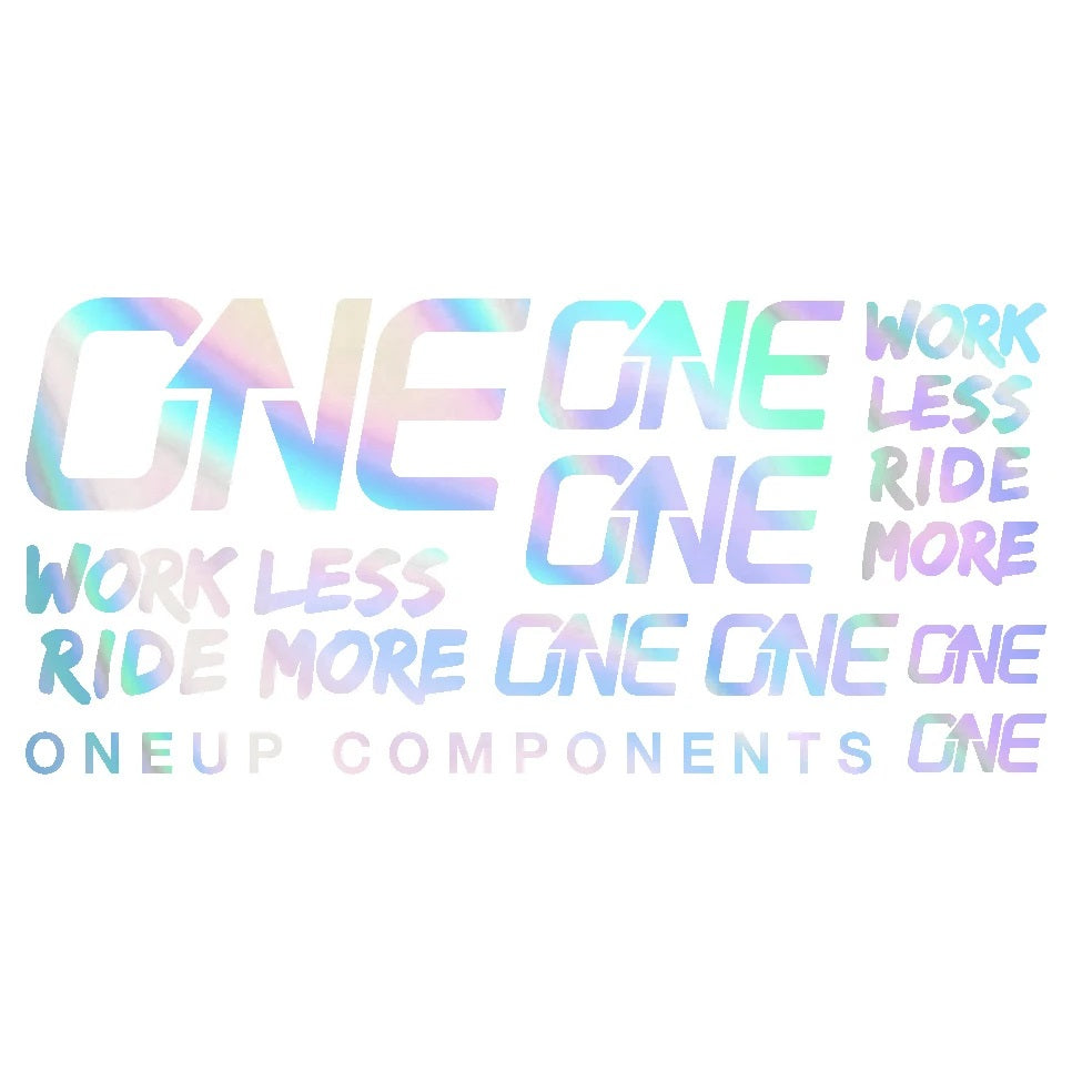 OneUp Components Handlebar Decal Kit Oil Slick MPN: 1C0629OIL Sticker/Decal Decal Kit